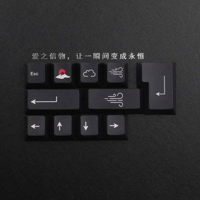 Black minimal Custom Keycaps 